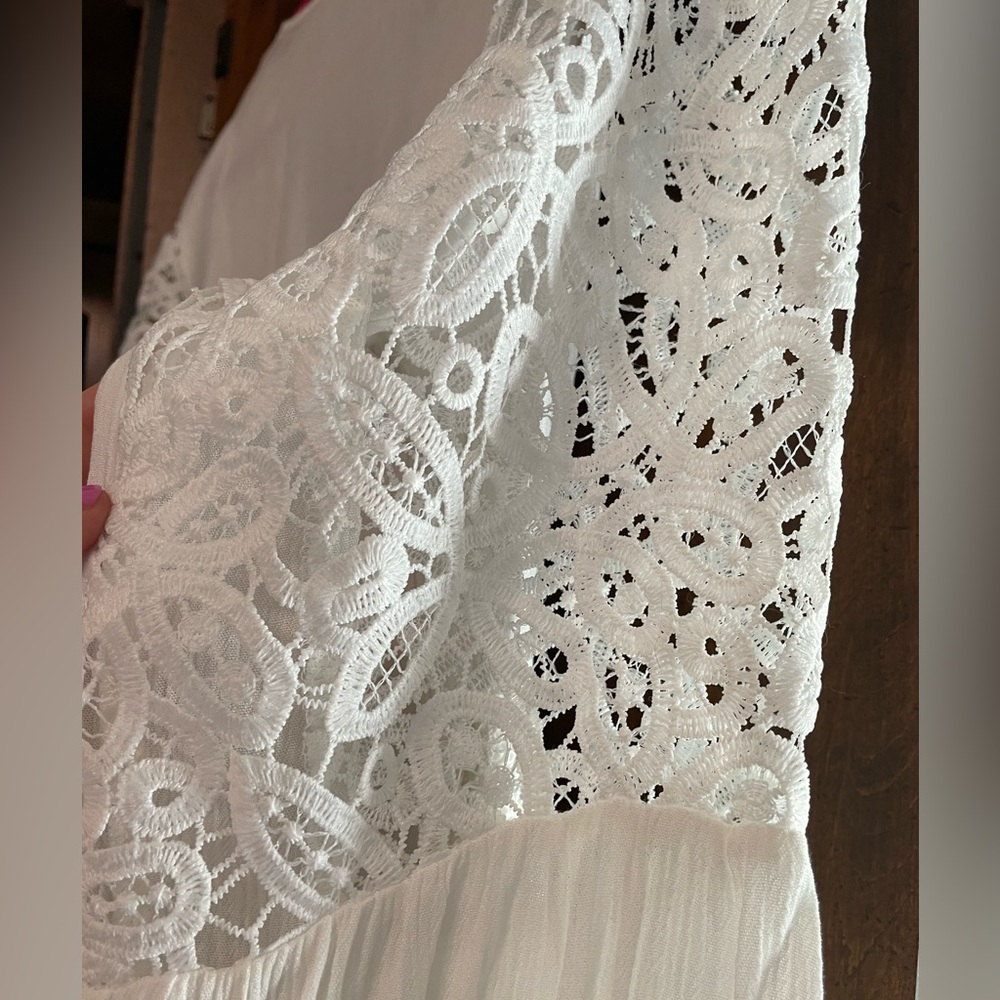 Torrid white tunic with lace - 1X - Picture 4 of 4